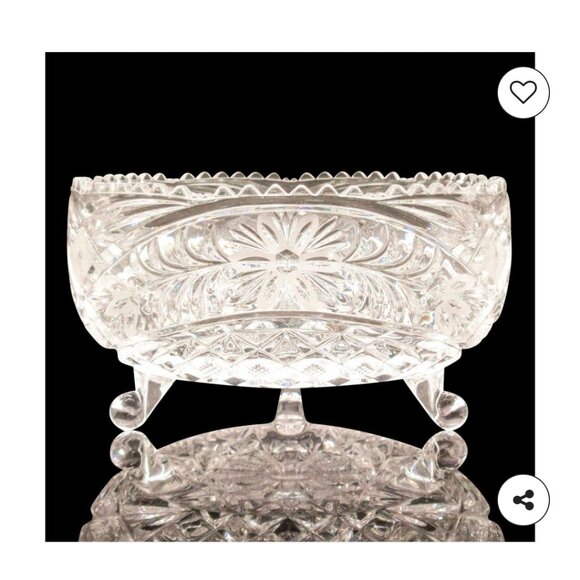 ANNA HUTTE Lead Crystal Bowl - Picture 1 of 7